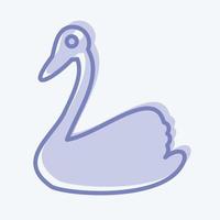 icono cisne. relacionado a Doméstico animales símbolo. sencillo diseño editable. sencillo ilustración vector