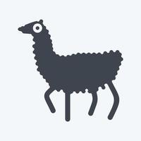 Icon Llama. related to Domestic Animals symbol. simple design editable. simple illustration vector