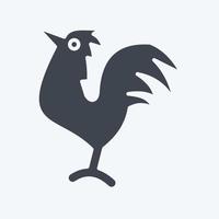 Icon Rooster. related to Domestic Animals symbol. simple design editable. simple illustration vector