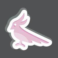 Icon Cockatoo. related to Domestic Animals symbol. simple design editable. simple illustration vector