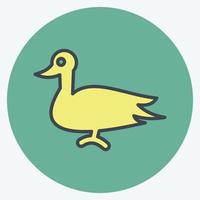 Icon Duck. related to Domestic Animals symbol. simple design editable. simple illustration vector