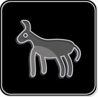 Icon Donkey. related to Domestic Animals symbol. simple design editable. simple illustration vector