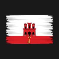 Gibraltar Flag Illustration vector