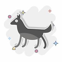 Icon Dog. related to Domestic Animals symbol. simple design editable. simple illustration vector