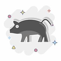 Icon Pig. related to Domestic Animals symbol. simple design editable. simple illustration vector