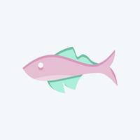 Icon Fish. related to Domestic Animals symbol. simple design editable. simple illustration vector