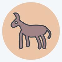 Icon Donkey. related to Domestic Animals symbol. simple design editable. simple illustration vector