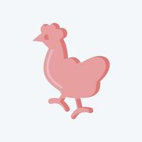 Icon Chicken. related to Domestic Animals symbol. simple design editable. simple illustration vector