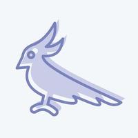 Icon Cockatoo. related to Domestic Animals symbol. simple design editable. simple illustration vector