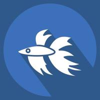 Icon Betta Fish. related to Domestic Animals symbol. simple design editable. simple illustration vector