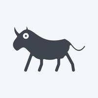 Icon Rhinoceros. related to Domestic Animals symbol. simple design editable. simple illustration vector