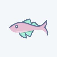 Icon Fish. related to Domestic Animals symbol. simple design editable. simple illustration vector