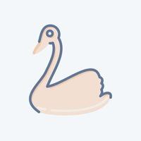 Icon Swan. related to Domestic Animals symbol. simple design editable. simple illustration vector