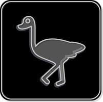 Icon Ostrich. related to Domestic Animals symbol. simple design editable. simple illustration vector