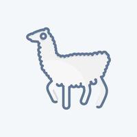 Icon Llama. related to Domestic Animals symbol. simple design editable. simple illustration vector