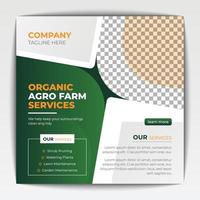 Agriculture and garden service for social media post and banner design vector