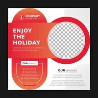 Travel holiday vacation or social media post banner vector