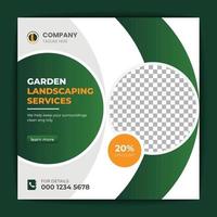 Agriculture and garden service for social media post and banner design vector