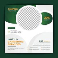 Agriculture and garden service for social media post and banner design vector