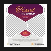 Travel holiday vacation or social media post banner vector