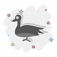 Icon Duck. related to Domestic Animals symbol. simple design editable. simple illustration vector