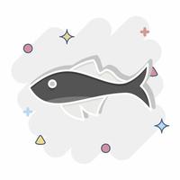 Icon Fish. related to Domestic Animals symbol. simple design editable. simple illustration vector