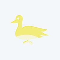 Icon Duck. related to Domestic Animals symbol. simple design editable. simple illustration vector