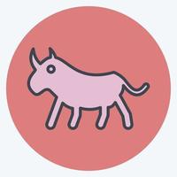 Icon Rhinoceros. related to Domestic Animals symbol. simple design editable. simple illustration vector