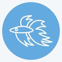 Icon Betta Fish. related to Domestic Animals symbol. simple design editable. simple illustration vector