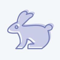 Icon Rabbit. related to Domestic Animals symbol. simple design editable. simple illustration vector