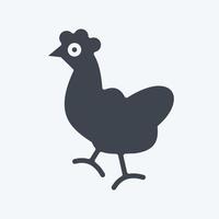 Icon Chicken. related to Domestic Animals symbol. simple design editable. simple illustration vector