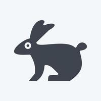 Icon Rabbit. related to Domestic Animals symbol. simple design editable. simple illustration vector