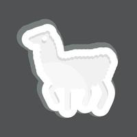 Icon Llama. related to Domestic Animals symbol. simple design editable. simple illustration vector