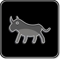 Icon Rhinoceros. related to Domestic Animals symbol. simple design editable. simple illustration vector