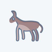 Icon Donkey. related to Domestic Animals symbol. simple design editable. simple illustration vector