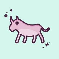 Icon Rhinoceros. related to Domestic Animals symbol. simple design editable. simple illustration vector