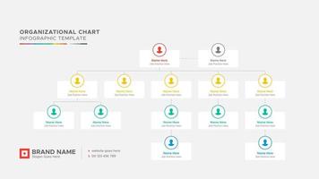 Organizational Chart, Tree Diagram, Dendrogram Business Infographic Template Design vector