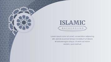 Islamic Arabic Arabesque Ornament Pattern Frame Borders Background with Copy Space vector