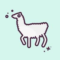 Icon Llama. related to Domestic Animals symbol. simple design editable. simple illustration vector