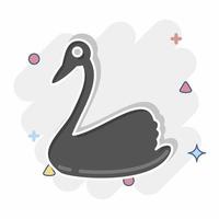 Icon Swan. related to Domestic Animals symbol. simple design editable. simple illustration vector