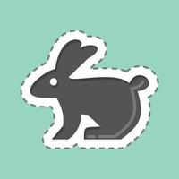 Icon Rabbit. related to Domestic Animals symbol. simple design editable. simple illustration vector