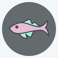 Icon Fish. related to Domestic Animals symbol. simple design editable. simple illustration vector