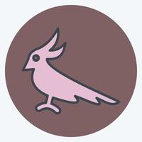 Icon Cockatoo. related to Domestic Animals symbol. simple design editable. simple illustration vector