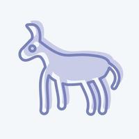 Icon Donkey. related to Domestic Animals symbol. simple design editable. simple illustration vector