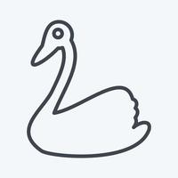 Icon Swan. related to Domestic Animals symbol. simple design editable. simple illustration vector