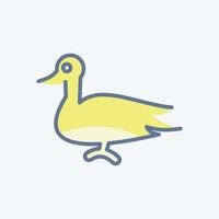 Icon Duck. related to Domestic Animals symbol. simple design editable. simple illustration vector