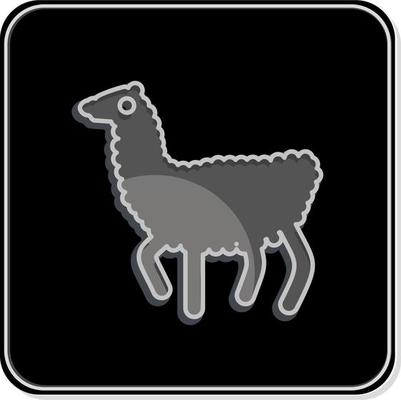 Icon Llama. related to Domestic Animals symbol. simple design editable. simple illustration