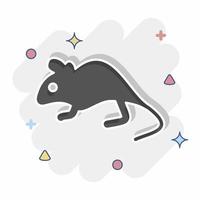 icono ratón. relacionado a Doméstico animales símbolo. sencillo diseño editable. sencillo ilustración vector