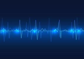 Overlapping heart waves It is a medical technology used to check the heart's rhythm changes. It is a background that can be used for medical communication so that the general public can understand. vector