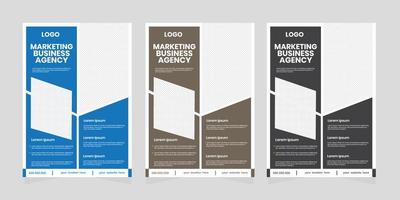 Marketing agency a4 size flyer and leaflet handout template vector